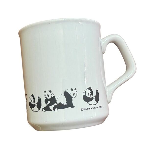 Busch Gardens Panda Coffee Mug Cup VTG 1983 Wildlife Artists Florida Virginia - Picture 2 of 8